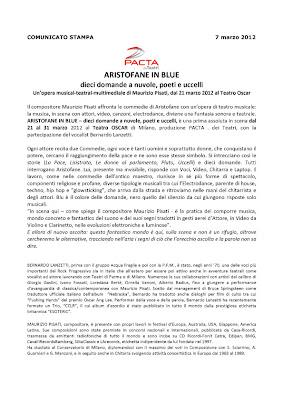 Aristofane in Blue - Maurizio Pisati dal 21 al 31 marzo