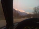 L'alba vista dall'auto