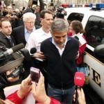 George Clooney is arrested for civil disobedience after protesting at the Sudan Embassy in Washington