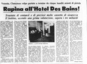 La Mala del Brenta. Storia di crimini e criminali nel profondo nord (seconda parte). Le grandi rapine