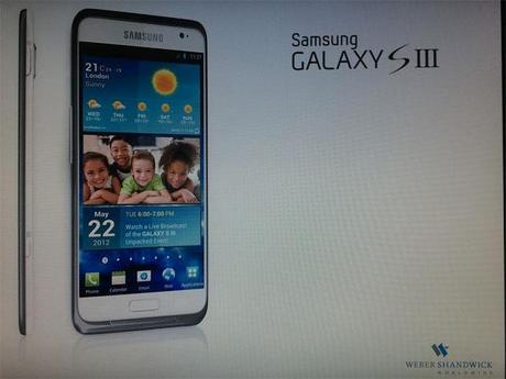 galaxy s iii may 22 Samsung Galaxy S 3, presentazione il 22 Maggio?