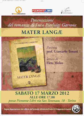 Chi va con lo Zoppo... legge 'Mater Langae' e incontra l'autore a Torino