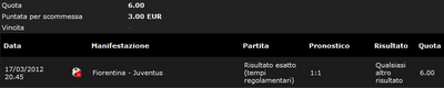 Fiorentina - Juve, la mia giocata su Bwin