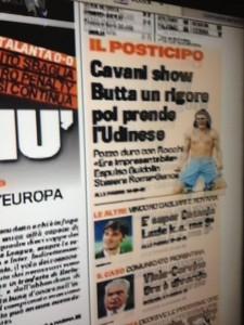 FOTO-ANTEPRIMA GAZZETTA,TITOLO PER CAVANI