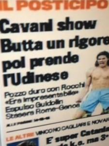 FOTO-ANTEPRIMA GAZZETTA,TITOLO PER CAVANI