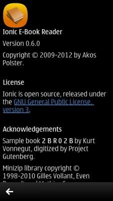 Ionic (e-book reader): nuovo lettore epub per Symbian Belle