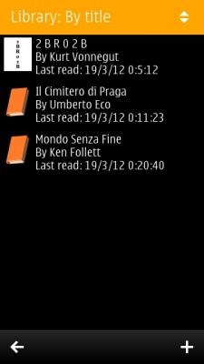 Ionic (e-book reader): nuovo lettore epub per Symbian Belle