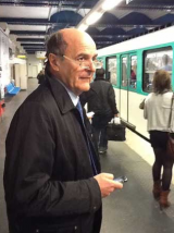 Bersani nel metrò