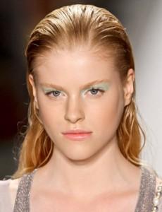 labbra rosa e palpebre verde menta