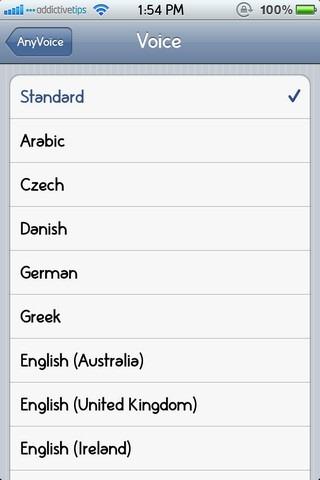 AnyVoice Accents Migliori tweak Cydia per Siri