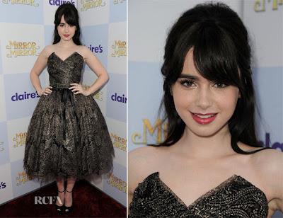 Lily Collins sul red carpet del film ‘Mirror Mirror’ in Dolce & Gabbana