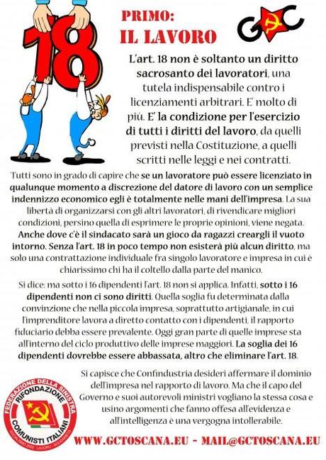 L’esecutivo della finanza paralizza il Paese sul problema che non c’è. L’art. 18, licenziare per assumere? Ma non facciamo ridere. Vogliono solo il trofeo da esporre nei saloni dei palazzi.