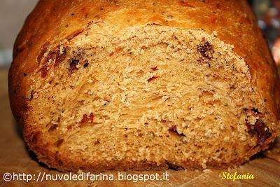 Pane con pomodori secchi e origano con la mdp