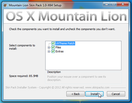 Moutain Lion Skin Pack Install Trasformare Windows in Mac OS X 10.8 Mountain Lion, unottima soluzione