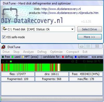DiskTune Deframmentare il disco rigido con DiskTune