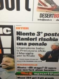 FOTO ANTEPRIMA GAZZETTA DELLO SPORT-TITOLO PER IL NAPOLI