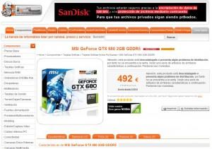 Scheda video MSI GeForce GTX 680 in vendita a 492€