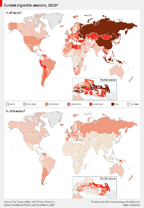 Dove si fuma di più? Ecco la mappa mondiale