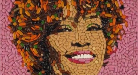 Mosaico Whitney Houston realizzato da Jason Mecier