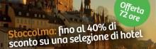 Hotels: Stoccolma fino a -40% + coupon del 10% sugli hotel