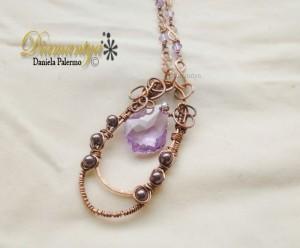 Wire wrapping: Collana Diamante.