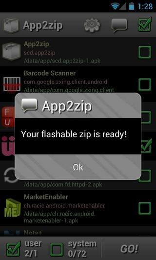 App2zip Android Success App2zip: Crea Pacchetti Flashabili da Recovery con le Tue App Preferite