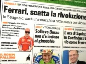 FOTO-ANTEPRIMA GAZZETTA DELLO SPORT VISIONATE..