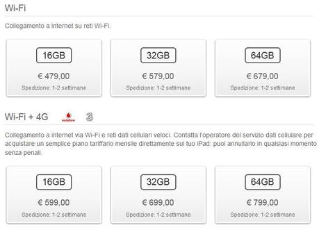 In vendita da oggi il nuovo iPad