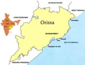 Orissa: mappa