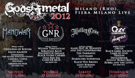 Tutte le informazioni su Gods of Metal 2012: chi partecipa e quanto costa!