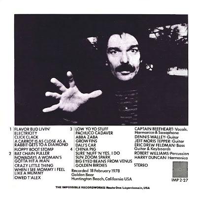 Captain Beefheart & The Magic Band - Easy Teeth - 1978-2-18