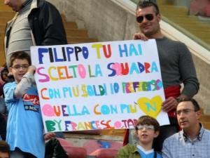 FOTO ! Striscioni contro il piccolo Filippo tifoso dell’Inter
