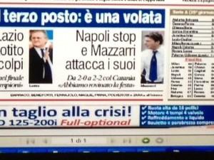 ANTEPRIMA PRIMA PAGINA CORRIERE DELLO SPORT…Mazzarri: ” Abbiamo rovinato…”