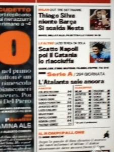 ANTEPRIMA PRIMA PAGINA DELLA GAZZETTA DELLO SPORT – TITOLO PER IL NAPOLI