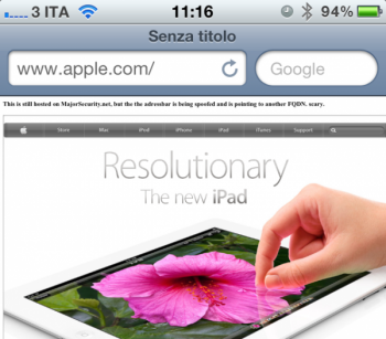 Grave falla di sicurezza in Safari con iOS 5.1