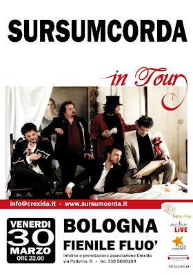 Chi va con lo Zoppo... non perde il concerto dei SURSUMCORDA a Bologna il 30 marzo