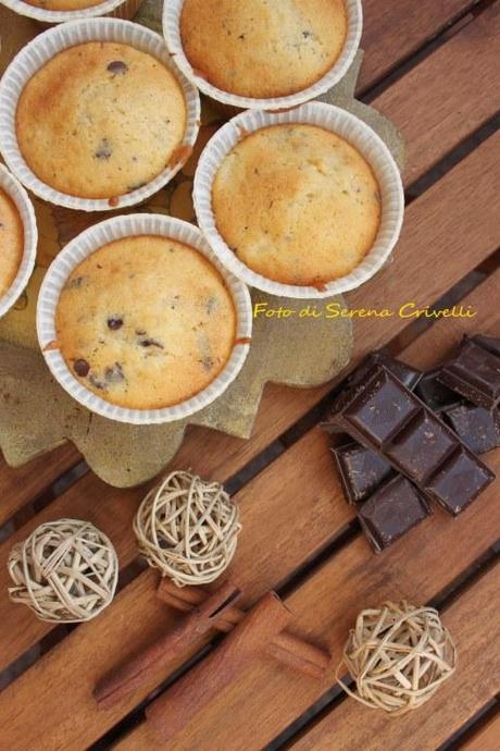 MUFFIN CON GOCCE DI CIOCCOLATO di Dolcipensieri