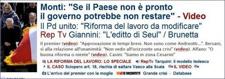 La minaccia di Monti ‘se il paese non è pronto, il governo potrebbe non restare’