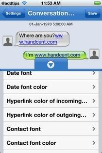 HandcentSMS Thread Settings Handcent SMS, programma alternativo per i messaggi anche su iPhone