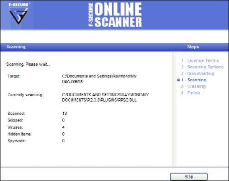 f secure online scanner Scansione online dei file con F Secure Online Scanner