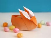 Decorare tavola Pasqua conigli origami