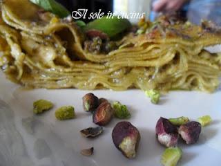 Lasagne al pesto di pistacchi