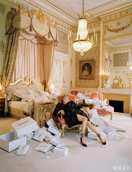 Kate Moss at the Ritz Paris  (Vogue US 2012)