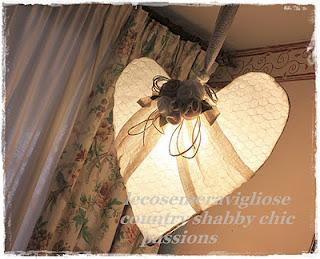 Lampade Shabby: effetto cuore