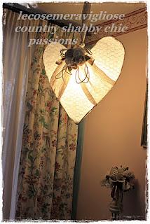 Lampade Shabby: effetto cuore