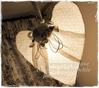 Lampade Shabby: effetto cuore