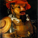 The waiter: an anthropomorphic assembly of objects related to winemaking