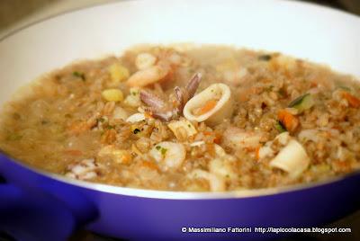 Oggi non ho riso !! allora ecco la ricetta del Farro allo scoglio