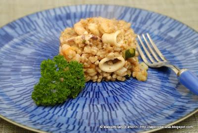 Oggi non ho riso !! allora ecco la ricetta del Farro allo scoglio