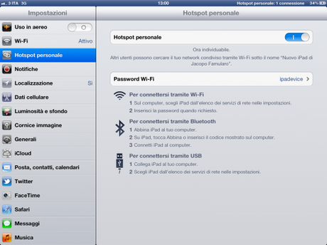 Guida: Attivare la funzione HOTSPOT sul nuovo iPad con gli operatori italiani